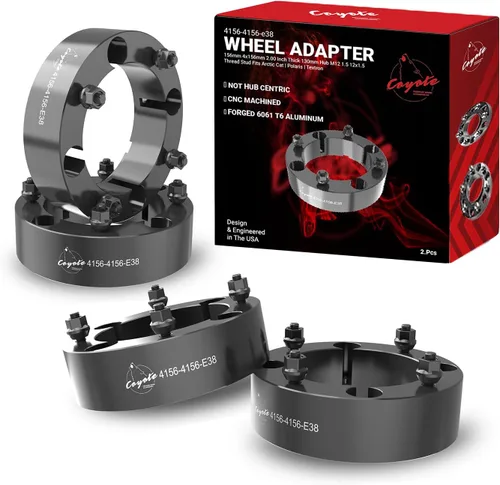 Miniatura 6 de Wheel Accessories Parts 2 piezas de espaciadores de rueda para ATV UTV de 4 en 156 mm 4x156 mm, 1 pulgada de espesor, 130 mm de buje, perno de rosca