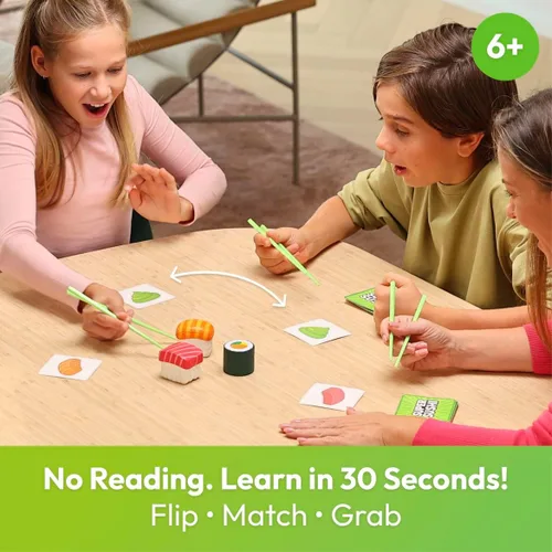 Miniatura 7 de Super Sushi – Divertido Juego de Mesa Familiar - Hilarantísimo Juego de Cartas de Emparejamiento para Fiestas Familiares para Niños, Adolescentes