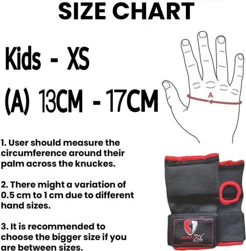 Miniatura 5 de Guantes interiores de gel para boxeo, vendajes acolchados elásticos debajo de los mitones, envolturas rápidas para niños, hombres y mujeres