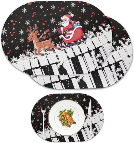 Miniatura 59 de Ghost Placemats Set of 2 Wipeable Faux Leather 12X18 Inch Waterproof Non-Slip Mats Spooky Table Decor Heat Resistant for Scary Dinner Party Fantasma
