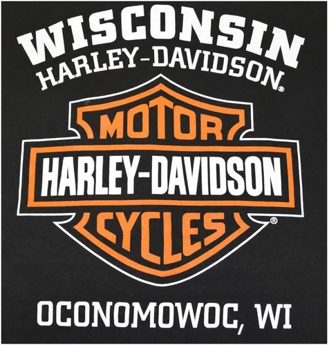 Miniatura 2 de Harley-Davidson Sudadera con capucha para hombre, sudadera con capucha Bar & Shield Zip Negro 30299142