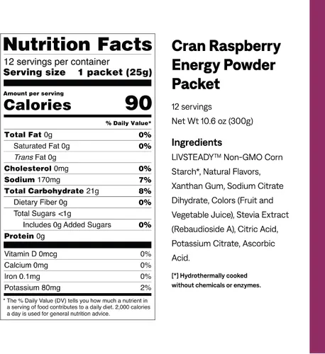 Miniatura 6 de UCAN Polvo energético, Cran-Raz, Keto, sin azúcar, antes y después del entrenamiento para hombres y mujeres, sin OMG, vegano, sin gluten, ideal