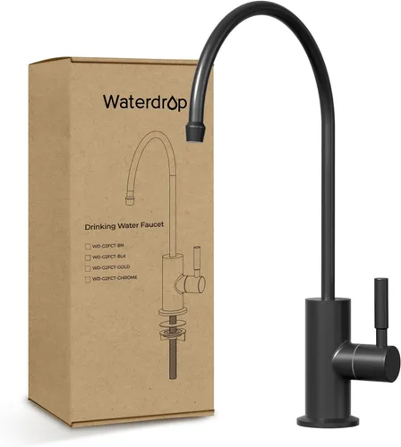 Miniatura 10 de Waterdrop Grifo de agua potable, grifo de ósmosis inversa, grifo de filtro de agua para fregadero de barra de cocina, mango único, fácil de Acero