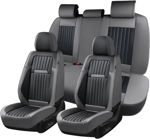 Miniatura 41 de Coverado Fundas de Asiento Delantero para Automóvil, 2 Piezas Fundas de Asiento de Cuero para Automóviles, Protector de Asiento de Automóvil Solo