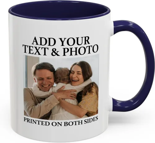 Miniatura 7 de Taza con foto personalizada, diseño de tu propio estilo con imagen de palabras, 11 onzas, varios colores, regalos personalizados para cumpleaños