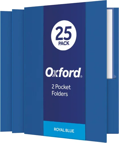 Oxford - Carpetas de doble bolsillo. Azul real