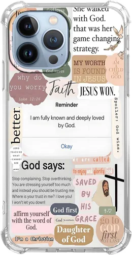 Miniatura 14 de Funda para Celular con Versículos de la Biblia, Colocación de Citas Cristianas de Jesús, Diseño Collage, Funda Protectora Suave de TPU de Moda