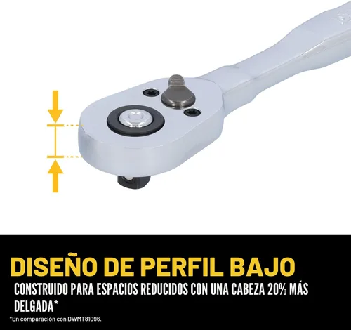 Miniatura 7 de DEWALT Juego de herramientas mecánicas de 142 piezas, accionamiento de 1/4 pulgadas y 3/8 pulgadas, SAE y métrico (DWMT45425)