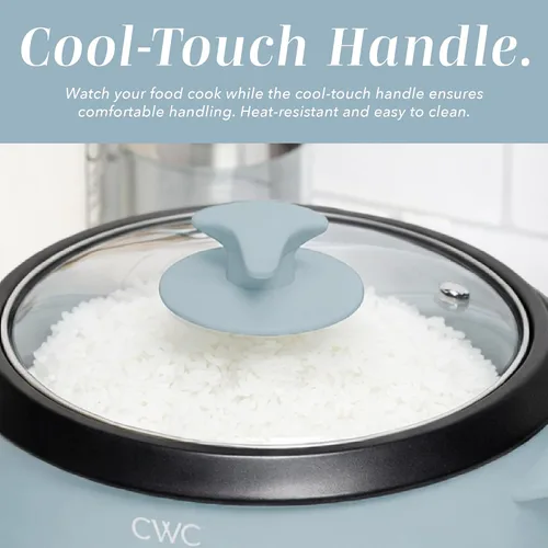 Miniatura 5 de COOK WITH COLOR Arrocera de 6 tazas de 300 W, cocción sin esfuerzo y perfectamente, cocina 3 tazas de arroz crudo para 6 tazas de arroz cocido, azul