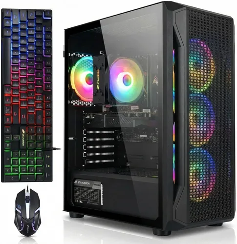 Miniatura 12 de STGAubron Computadora de escritorio para videojuegos, Intel Core i7 hasta 3.9 GHz, Radeon RX 580 8G, 16G RAM, 512G SSD, WiFi 6, BT 5.0, ventilador