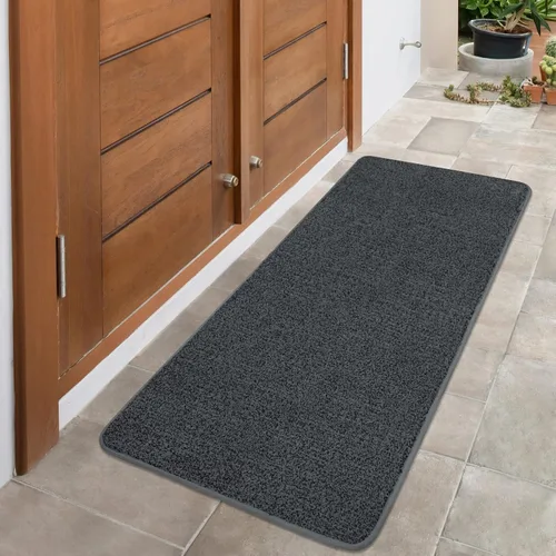 Miniatura 8 de LINLA - Tapete para interiores que absorbe el barro, lavable a máquina, respaldo de goma antideslizante, ideal para puerta de entrada para limpiarse