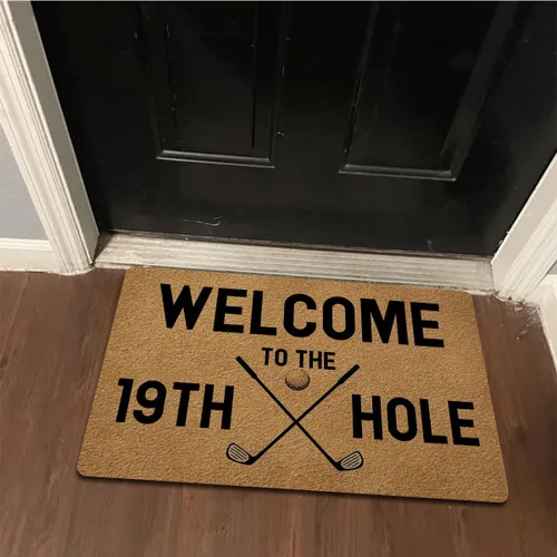 Miniatura 5 de Divertida alfombra de bienvenida para porche delantero con parte trasera de goma, 30 pulgadas de largo x 18 pulgadas de ancho, tapete personalizado