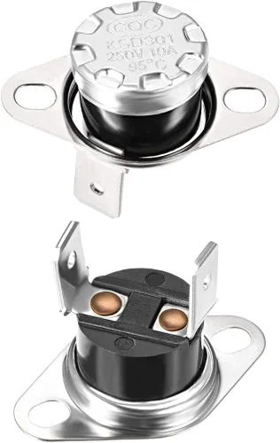 Miniatura 44 de uxcell KSD301 Termostato 104.0 °F/104°F 10A N.C Ajustar interruptor de temperatura de disco rápido para microondas, horno, cafetera 2 piezas