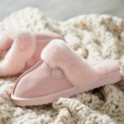 Miniatura 43 de Dearfoams Fireside Sydney Pantuflas anchas de piel de oveja para mujer, para interiores y exteriores