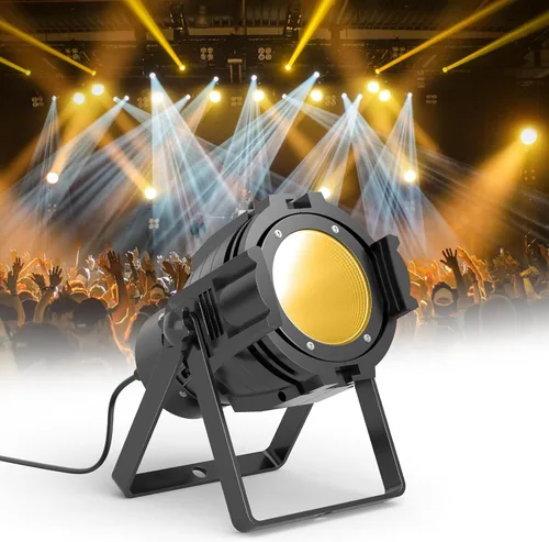 HOLDLAMP Foco COB LED Luz de Escenario Luces Par de Fiesta Blanco Cálido Frío DMX Focos Portátiles Carcasa de Metal Luz Estroboscópica Brillante
