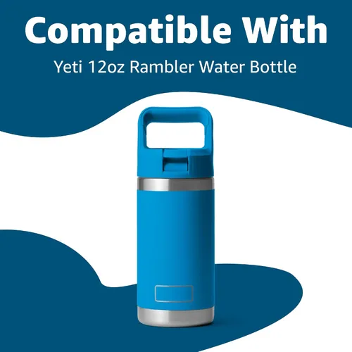 Miniatura 2 de Jmoe USA Pajitas para botellas YETI Rambler Jr. de 12 onzas para niños, accesorios de plástico de repuesto, grado alimenticio y sin BPA, paquete