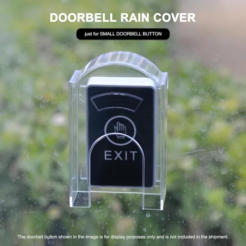 Miniatura 2 de Cubierta impermeable de botón para timbre de puerta para exterior, cubierta de lluvia para timbre, resistente a la intemperie, para interruptor
