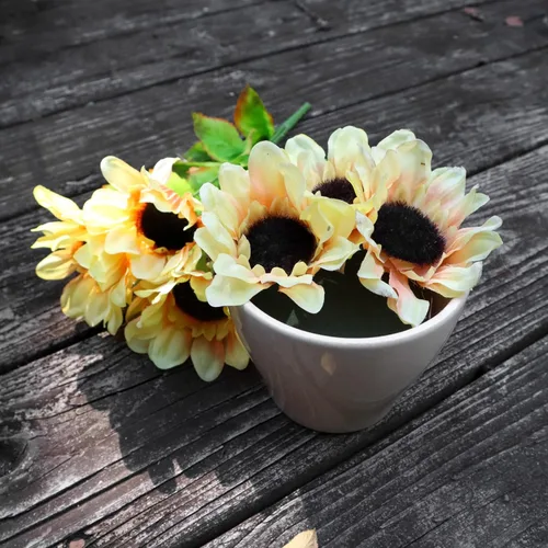 Miniatura 6 de Paquete de 6 bloques de espuma florales redondos FLOFARE para flores frescas y artificiales, cada uno (3 x 1.5 pulgadas), espuma de flores verdes