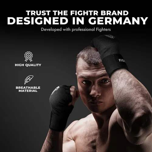 Miniatura 6 de FIGHTR® Guantes interiores premium con gel - Envoltura rápida y mayor estabilidad Vendas de gel para boxeo, MMA, Muay Thai y artes marciales