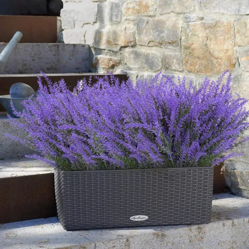 Miniatura 4 de Ouddy Decor 24 Manojos de Flores Artificiales de Lavanda Falsas Plantas de Plástico para Hogar Boda Cocina Jardín Patio Caja de Ventana Mesa
