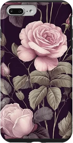 Miniatura 11 de Funda rosa botánica para iPhone 13 Floral Vintage Pattern with cute pink purple