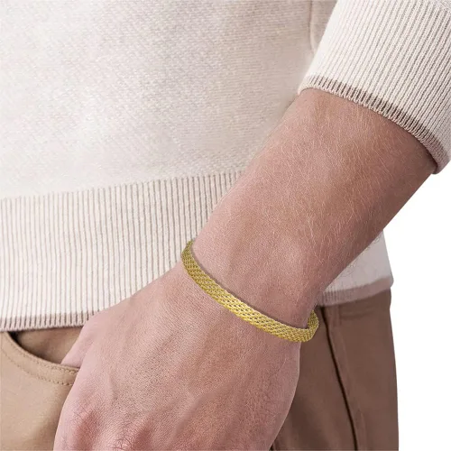 Miniatura 5 de Geoffrey Beene Pulsera de eslabones de malla italiana de acero inoxidable de 0.236 in de 8.5 pulgadas