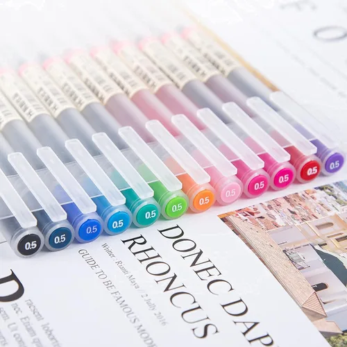 Miniatura 2 de Penagic - Bolígrafos de gel de 12 colores, punta fina de bola, bolígrafos de tinta de 0.020 in para tomar notas para suministros de papelería Surtido