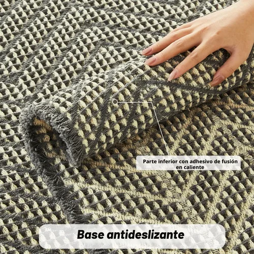 Miniatura 5 de BULULOM Alfombras de Baño Boho, Alfombra de Baño Waffle Mejorada, Alfombras de Baño Súper Absorbentes Antideslizantes, Alfombras Lavables a Máquina