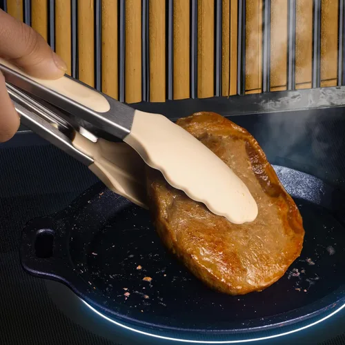 Miniatura 8 de RAXCO - Juego de utensilios de cocina y cuchillos, 18 piezas, Khiki Food-grade Silicone Utensils Heat-resistant to 410°F,5-Piece Stainless Steel