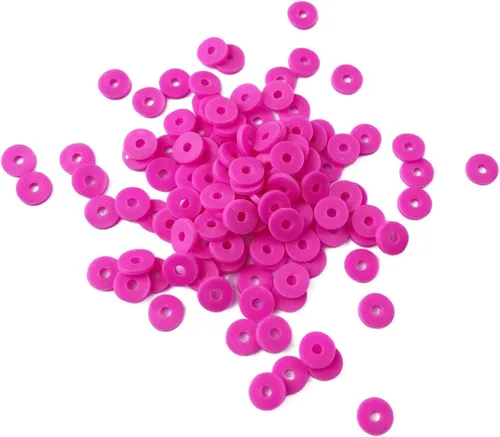 Miniatura 15 de 2000 cuentas de vinilo Heishi planas, redondas, de arcilla polimérica, espaciadoras para hacer pulseras, collares, aretes, accesorios, bricolaje