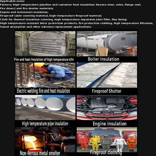 Miniatura 6 de La manta a prueba de fuego de tela de fibra de cerámica es resistente a altas temperaturas de 2,300.0 °F soldadura escoria calor incombustible