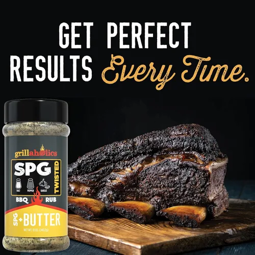 Miniatura 4 de Grillaholics SPG Condimento con mantequilla – Condimento para carne de mantequilla de ajo y barbacoa – Sal, pimienta y ajo premium multiusos