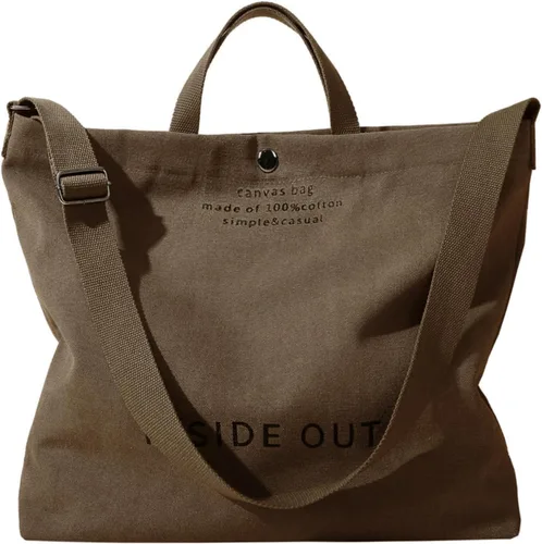 Miniatura 9 de Bolso de mano de lona grande para mujer, bolso de trabajo casual para hombro, bolso cruzado con asa superior, bolsos cruzados