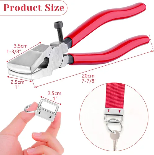 Miniatura 12 de shynek - 50 piezas de accesorios para llavero de 1 pulgada con herramienta de alicates para llavero y abrazadera de muñeca, Varios