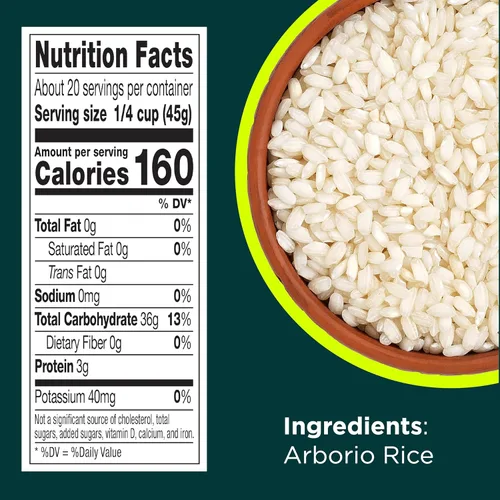 Miniatura 2 de RiceSelect Arborio Rice for Italian Risotto, arroz sin gluten premium, sin OMG, tarro de 32 onzas, (paquete de 1)