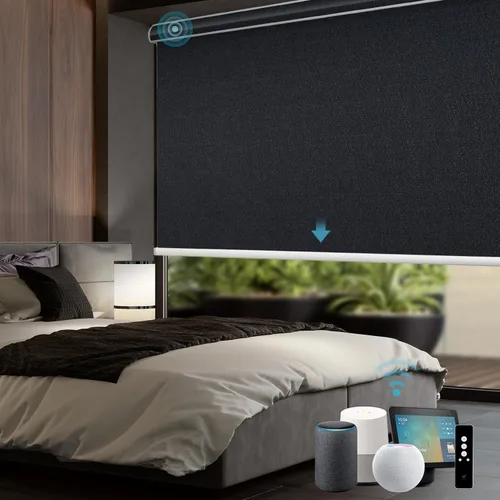 Miniatura 16 de SmartWings Persianas motorizadas con control remoto para ventanas, persianas enrollables Matter 100% opacas, automáticas, eléctricas inteligentes