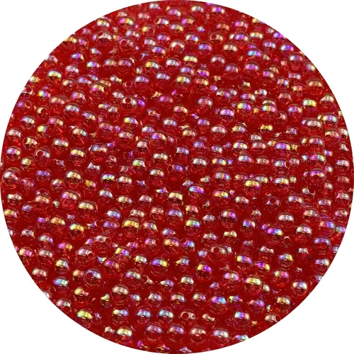 Miniatura 16 de 2000 cuentas redondas acrílicas de 0.157 pulgadas (0.157 in), cuentas espaciadoras de colores AB con agujero para bricolaje, pulseras, collares