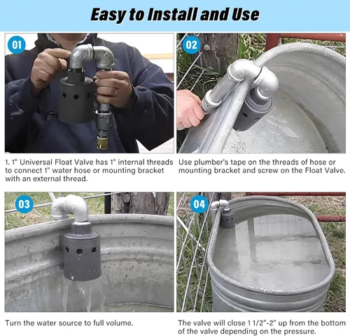 Miniatura 6 de Sistema de riego de válvula de flotador de 1 pulgada diseñado para control de nivel de agua, llenado y apagado automático, garantizar un suministro