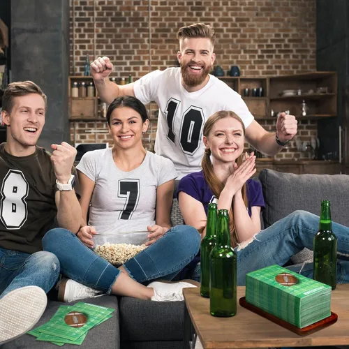Miniatura 5 de Fuutreo 200 servilletas de fiesta de fútbol de 2 capas para invitados de fútbol, desechables, toalla de mano para el día del juego, suministros