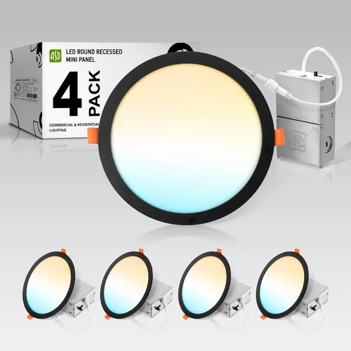 Miniatura 21 de ASD Paquete de 6 luces LED empotrables de 4 pulgadas, 12 W, 5 CCT 2700K-5000K CRI90+, luces de techo regulables ultrafinas con clasificación IC