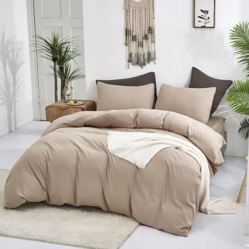Miniatura 236 de CLOTHKNOW - Juego de edredón verde militar tamaño completo de 3 piezas, juego de ropa de cama verde oscuro, edredón suave con 2 fundas de almohada