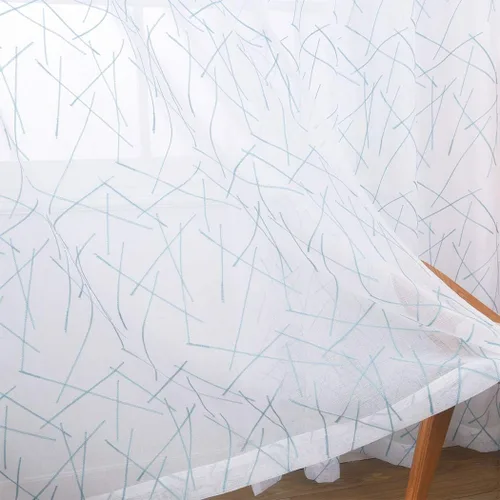 Miniatura 17 de Cortinas traslúcidas blancas de 84 pulgadas de largo, cortinas traslúcidas con bolsillo para barra para sala de estar, dormitorio, 2 paneles, 52x84