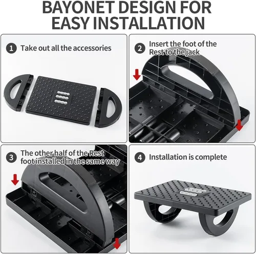 Miniatura 7 de CasaZenith Reposapiés para debajo del escritorio en el trabajo - Taburetes ergonómicos para debajo del escritorio de oficina - Reposapiés oscilante
