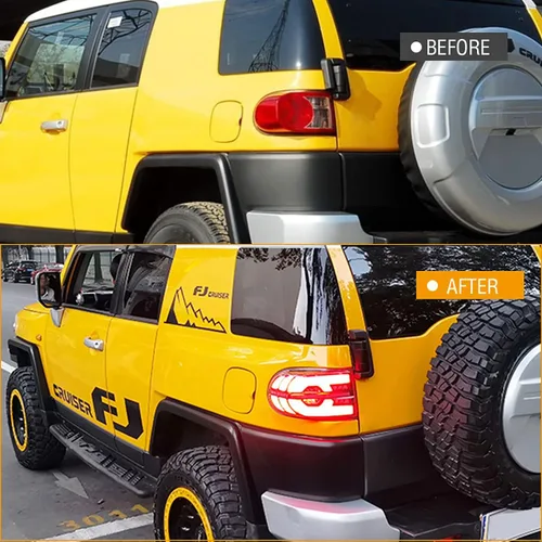 Miniatura 4 de T T-ABC Mods - Luces traseras para Toyota FJ cruiser 2006-2020, luces traseras LED, lámpara modificada (ahumado)