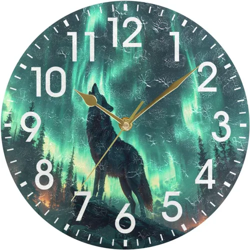 Miniatura 17 de ALAZA Reloj de pared redondo acrílico para decoración del hogar, diseño de mariposa, de tacón alto, color rosa, 9.84 pulgadas, sin tictac, para sala