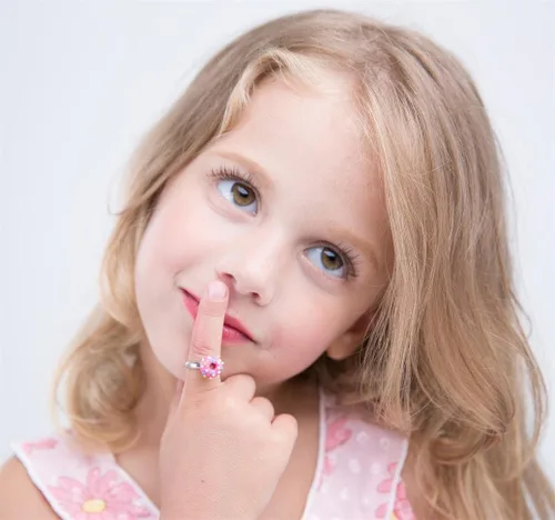 Miniatura 2 de Juego de anillos ajustables para niñas pequeñas, colorido y bonito unicornio, anillos de mariposa para niños, juego de joyas para niños