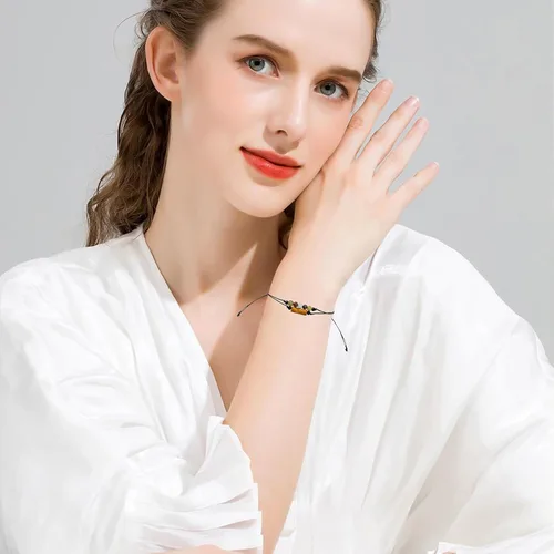 Miniatura 3 de Pulsera de protección, protección empática, cristales de obsidiana negra y pulsera de piedras curativas para mujeres, suerte, ansiedad y pulsera