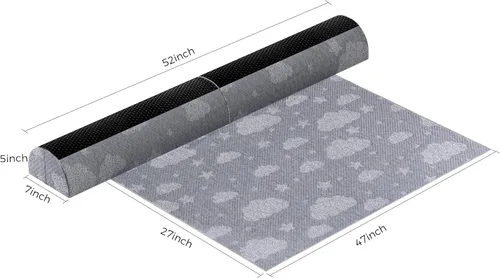 Miniatura 7 de Protectores de riel de cama para niños pequeños con almohadilla, protector de parachoques plegable de espuma con almohadillas dobles