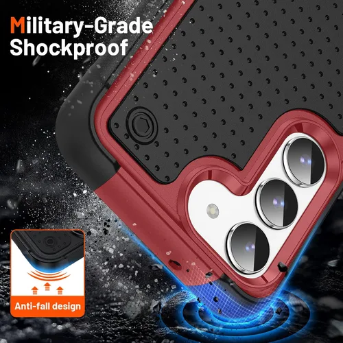 Miniatura 3 de Asuwish Funda protectora para Samsung Galaxy S23 5G con protector de pantalla de vidrio templado y accesorios de celda, protección de doble capa