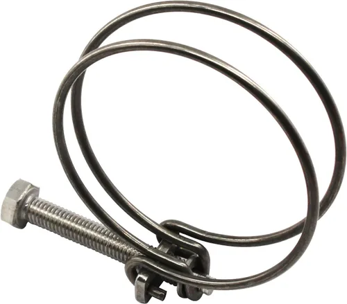 Miniatura 4 de Abrazadera de manguera de alambre doble de 2.559-2.756 in, abrazaderas de tubo de tubo de acero inoxidable 304